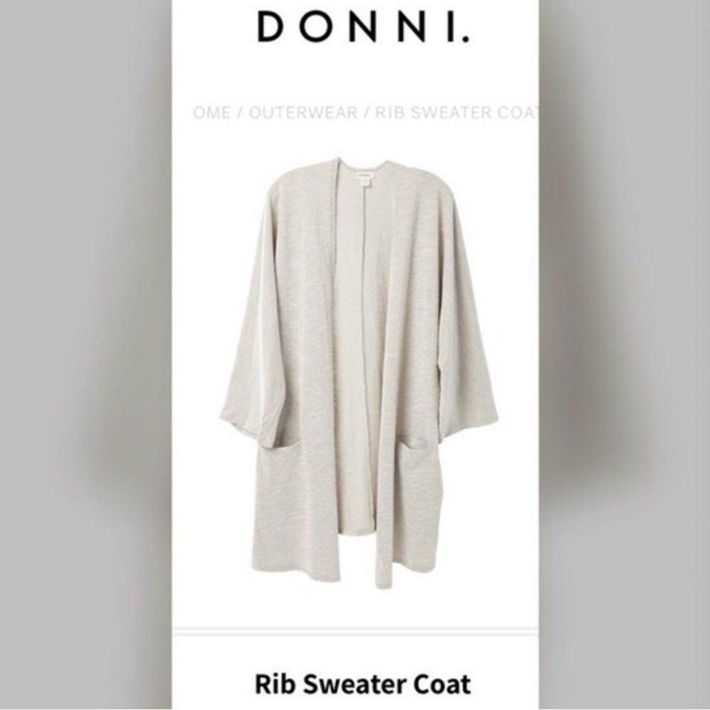 Anthropologie Donni Relaxed Open-Front Cardigan pockets one size